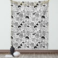 thumbnail image 1 of Hedgehog Tapestry, Ecological Nature Elements Woodland Pattern Black and White Doodle Composition, Wall Hanging for Bedroom Living Room Dorm Decor, 60W X 80L Inches, Black White, by Ambesonne, 1 of 5