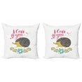 thumbnail image 1 of Ambesonne Hedgehog Throw Pillow Cover 2 Pack, Ink Splatter Words, 20", Multicolor, 1 of 2