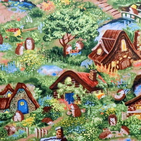 Hedgehog Village Master Cotton Fabric