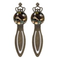 thumbnail image 1 of Hedgehog Vintage Copper Crown-Shaped Bookmarks: Stainless Steel Material for Book Lovers and Readers - Set of 2 Bookmarks, 1 of 5