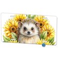 thumbnail image 1 of Hedgehog Watercolor Design With Sunflowers Metal Novelty License Plate, 1 of 7