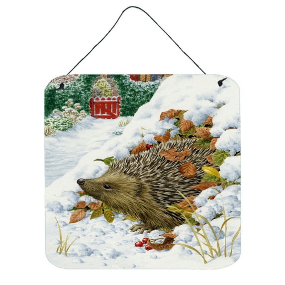 Hedgehog and Red Gate Cottage Wall or Door Hanging Prints
