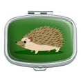 thumbnail image 1 of Hedgehog on Green Rectangle Pill Case Trinket Gift Box, 1 of 3