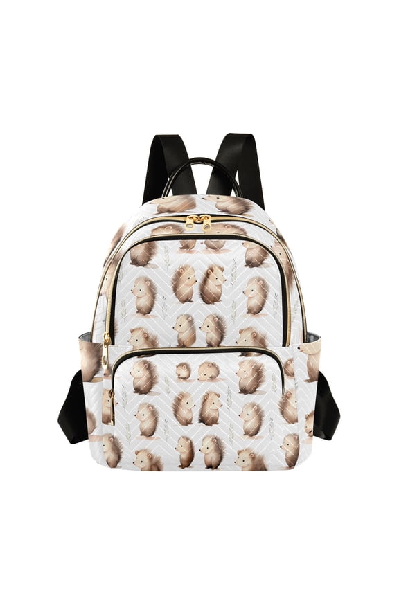 Hedgehogs Cartoon Travel Laptop Backpack Casual Daypack Lightweight Bookbag Compartment for Business