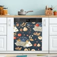 thumbnail image 1 of Hedgehogs Fruit Leaves Dishwasher Magnetic Covers Magnet Sticker Kitchen Decor Dishwasher Refrigerator Front Door Covers Decorative Magnetic 23" x 26", 1 of 5