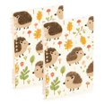 thumbnail image 1 of Hedgehogs Leaves Ring Binder Notebook Journey Note Diary College Ruled Spiral Notebook Study Loose Leaf Paper A5 60 Pages, 1 of 8