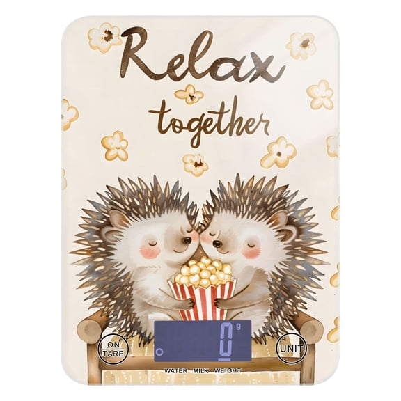 Hedgehogs Popcorn Food Scale Digital Kitchen Scale Waterproof Grams Ounces lbs for Weight Loss