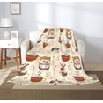 thumbnail image 1 of Hedgehogs Throw Blanket Lightweight Warm Flannel Fleece Blankets Cozy Soft Air Conditioning Blanket Gift for Women Men Girls Boys 60"x50", 1 of 6