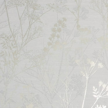Hedgerow Grey and Pale Gold Wallpaper