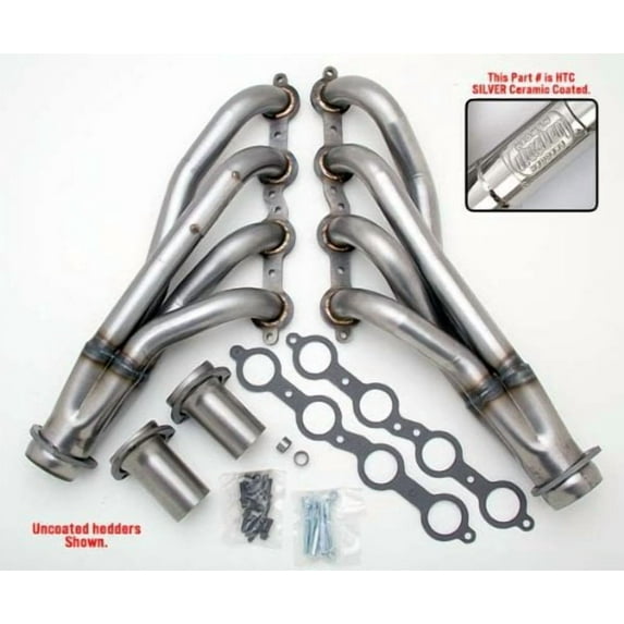 Hedman 45666 Mid Length Headers 1-3/4 Primary 3 in Collector Silver Ceramic Pair