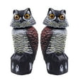 Hedoc 2 Pack Fake Owl Decoys to Scare Birds Away(15 inch), Rotating
