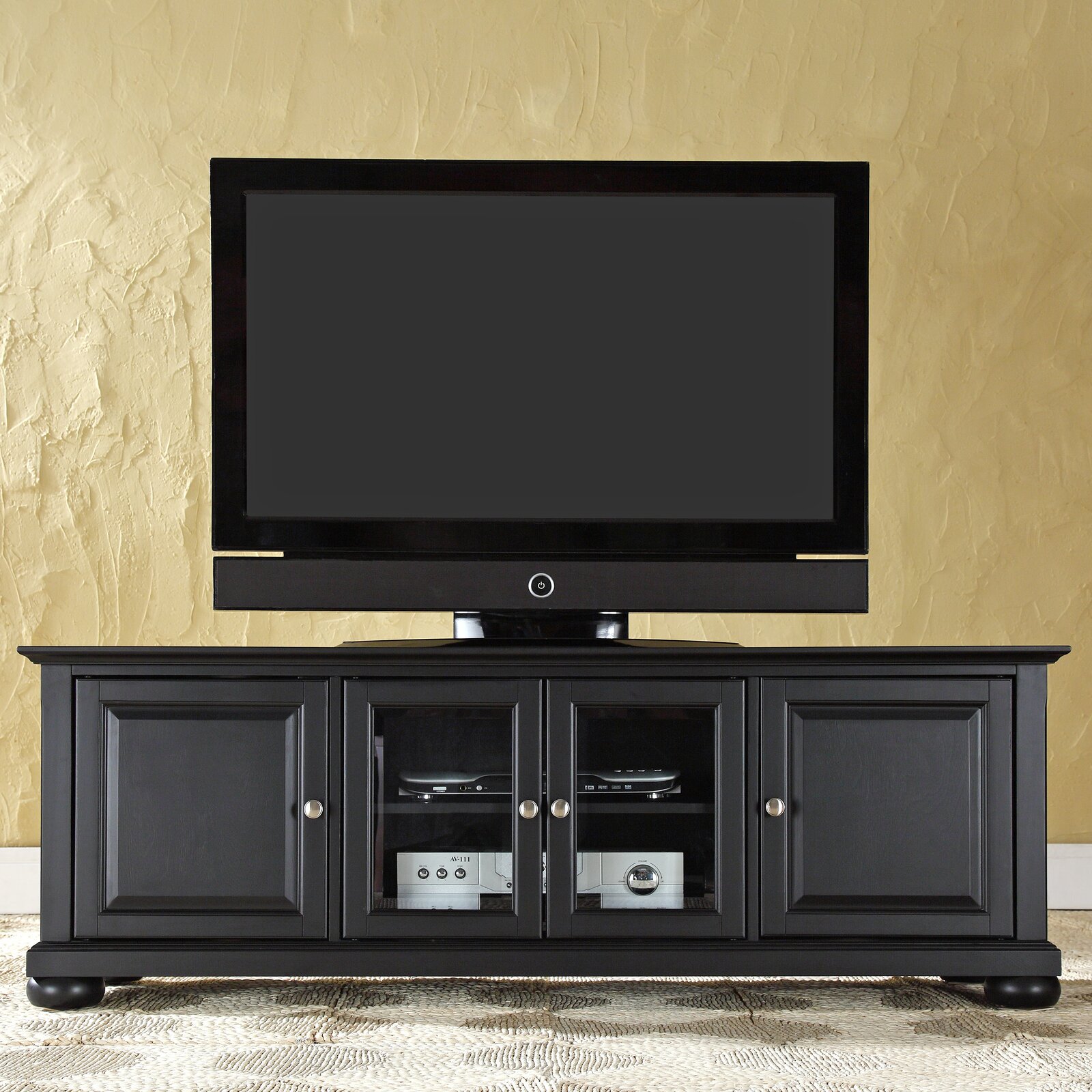 Hedon TV Stand for TVs up to 65", Overall 59.75'' W x 22'' H x 18'' D, 200 lb.