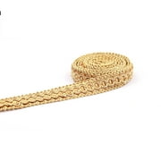HedongHexi Gimp Braid Trim, 0.59 Inch / 10M(10.9 Yards) Fabric Trim Curtain Fabric Trim Upholstery Trim for Sewing Polyester Hand DIY Crafts Costume Home Decorative gold