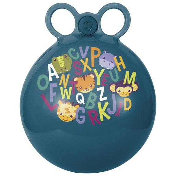 Hedstrom: 15" ABC Sensory Sound Hopper - Blue & Animal Graphics - Plays Music, Fun Educational Bouncing Toy, Develops Balance & Coordination, Kids 4+