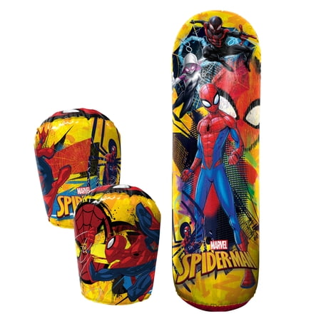Hedstrom 36" Bop Bag and Bop Gloves for Children, Spiderman