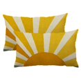 thumbnail image 1 of Heduofu 12x20 Inch Set of 2 Summer Covers, Stripes Yellow Sunshine Decorations Outdoor Throw Boho Outdoor Rainbow Sun Pillowcase Linen Decor Cute Lumbar Cushion Case for Home Bedroom, 1 of 8
