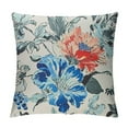 thumbnail image 1 of Heduofu Blue Flowers Pillow Covers Set of Chinoiserie Style Floral Buds Leaves Square Decorative Throw Pillows Cushion Cases for Home Sofa Couch Bed Outdoor Farmhouse Decor White, 1 of 5