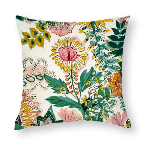 Heduofu Boho Floral Pillow Covers 18x18 Set of 4 Bohemian Mandala Decorative Throw Pillow Cases Soft Velvet for Sofa Couch Car Bedroom Home Decor 18x18in
