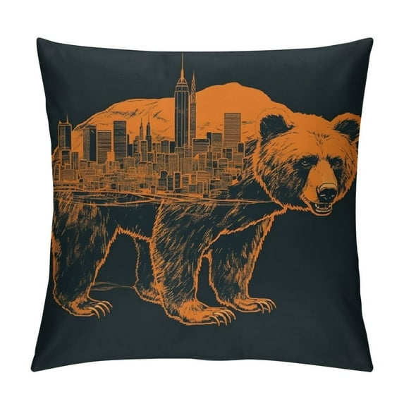 Heduofu Chicago Downtown City Skyline - Chicago Downtown City Skyline Illinois Pride Throw Pillow White