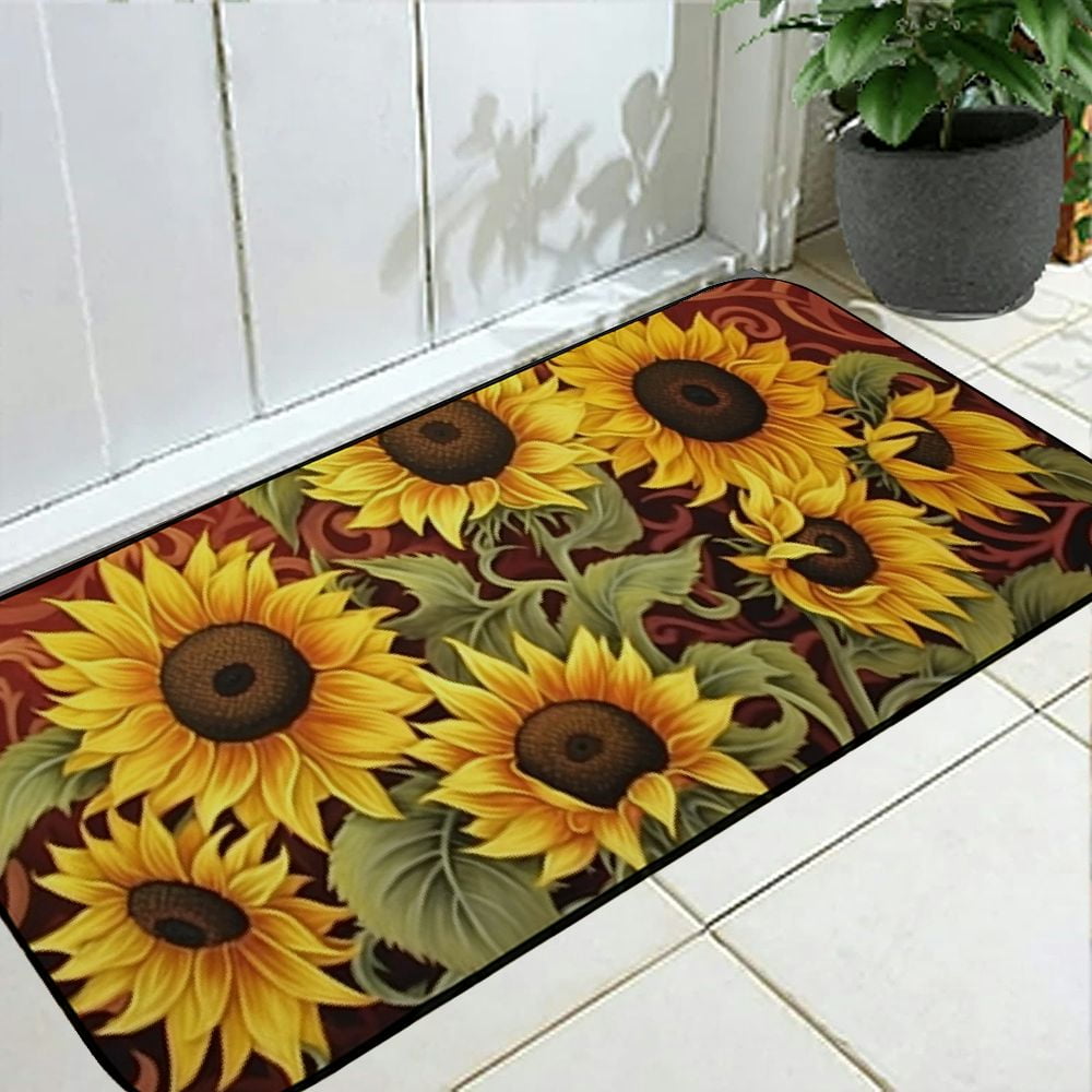 Heduofu Decorative Door Mat, Door Mat with Non-Slip Rubber Backing, Easy Cleaning, Traps Dirt, Rug for Entry, Patio, Garage 19.68*47.24 in