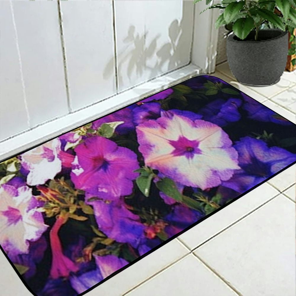 Heduofu Decorative Door Mat, Door Mat with Non-Slip Rubber Backing, Easy Cleaning, Traps Dirt, Rug for Entry, Patio, Garage- Flowers Blossom Bloom Plant Nature Bloom Pink 19.8*47.24 in