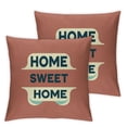 thumbnail image 1 of Heduofu Farmhouse Pillow Covers Set of 2 Leaves Decorations Truck Sweet Home Spring Stripe Pillow Covers, Linen Cushion Case Gifts for Home Decor White, 1 of 6