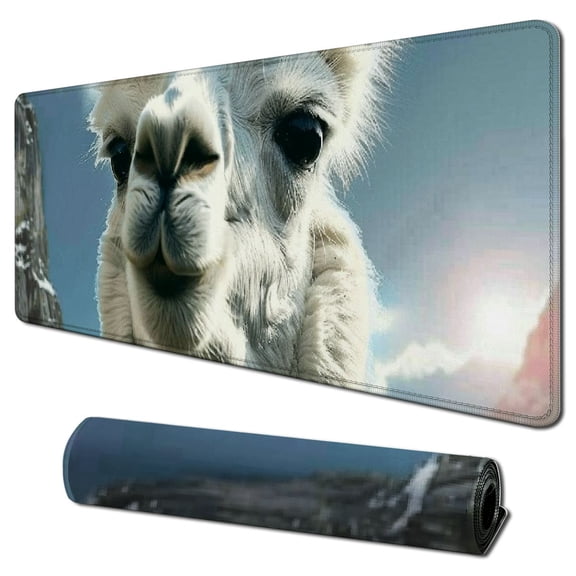 Heduofu Funny Mouse Pad Custom - I Love Llama 31.5x11.8 in