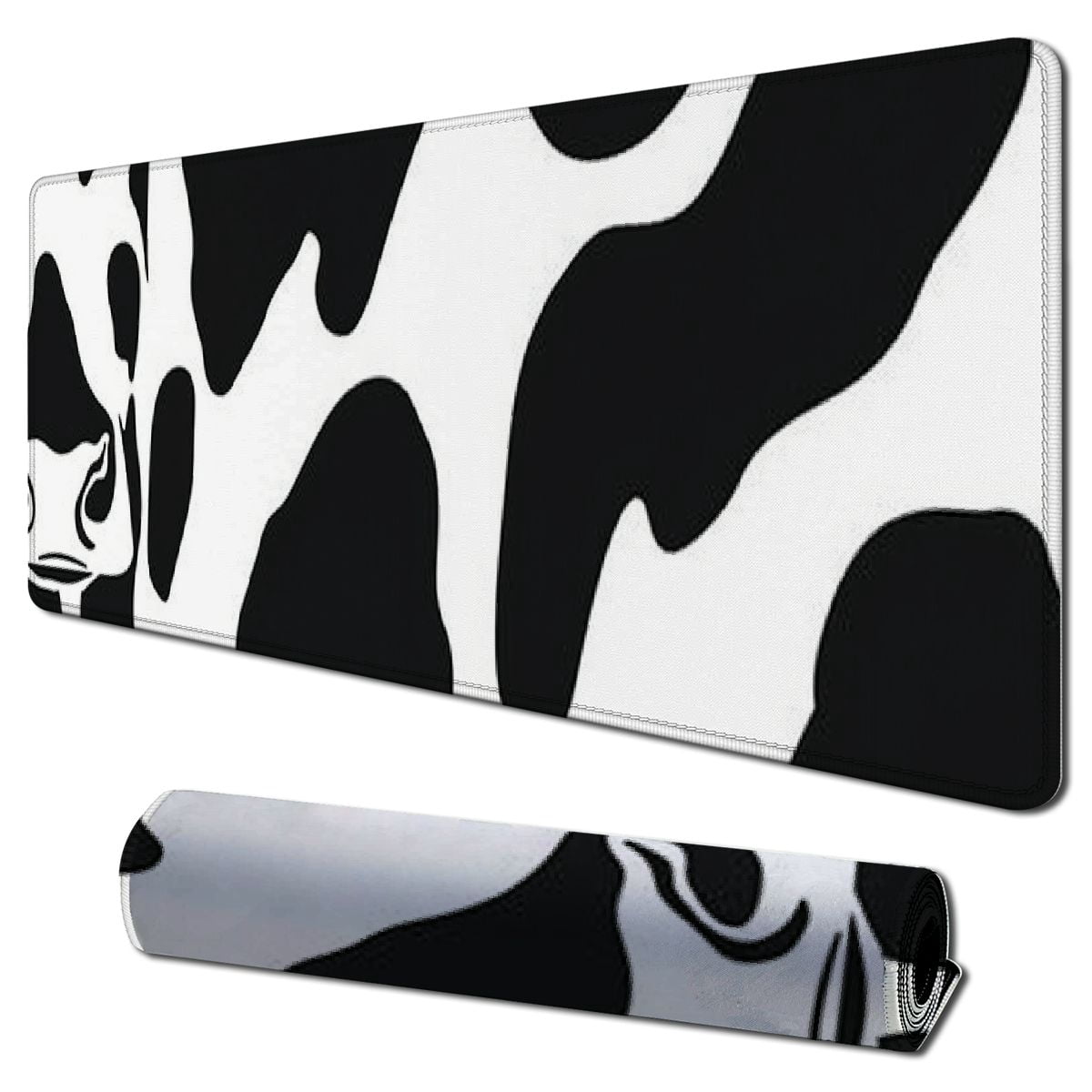 Heduofu Keyboard Wrist Rest and Mouse Pad with Wrist Support Ergonomic Coaster,Memory Foam,Easy Typing Pain Relief,Large XL Desk Mat Cute Cow Print 31.5x11.8 in