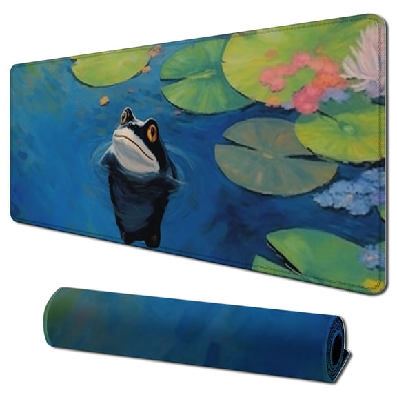 Heduofu Mouse Pad, Cute Mouse Pads for Wireless Mouse, Funny Square Waterproof Mousepad for Desk Office Laptop Computer, Non-Slip Rubber Base Stitched Edge (Style-W) 31.5x11.8 in