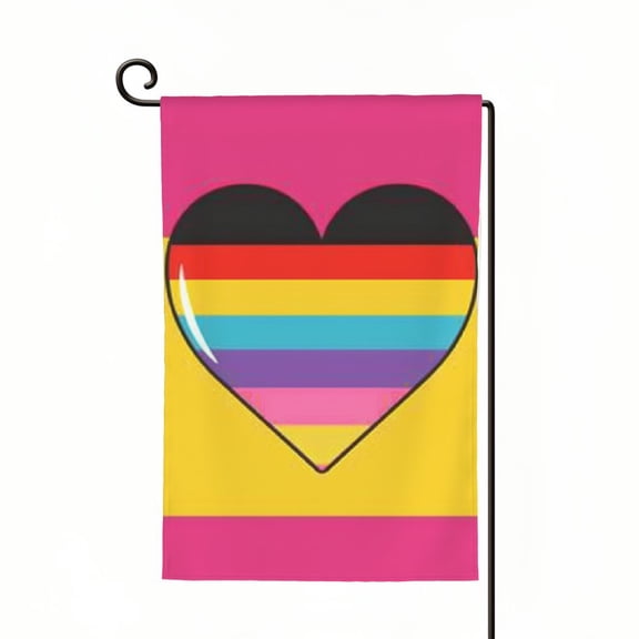 Heduofu Nonbinary Genderqueer Non Binary Pansexual Pride Garden Flag Double Sided Vertical Decoration Yard Flag For Outside Holiday Seasonal Outdoor White