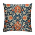 thumbnail image 1 of Heduofu Paisley Throw Pillow Cushion Cover, Floral Ornate Pattern Cultural Folk Middle Eastern, Decorative Square Accent Pillow Case White, 1 of 5