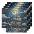 thumbnail image 1 of Heduofu Sailing on The Sea Cloth Napkins, Dinner Napkins Washable Reusable Polyester Table Napkins for Parties, Weddings and Dinners 6 PCS, 1 of 7