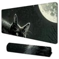 thumbnail image 1 of Heduofu Schoolsupplies Black cat in moonlight Mouse Pad, Mousepad (Cats Mouse Pad) 31.5x11.8 in, 1 of 6