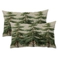 thumbnail image 1 of Heduofu Set of 2 12x20 Inch Vintage Pine Tree Christmas Decorations Outdoor Xmas Winter Holiday Decorative Lumbar Throw Pillow Case for Living Room Couch Home Decor 12x20inch, 1 of 8
