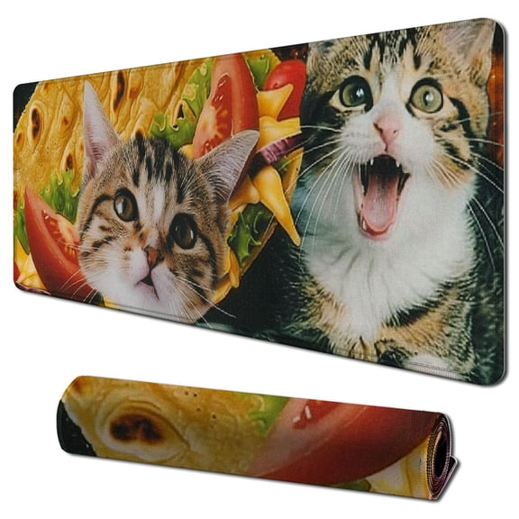 Heduofu  Small Mouse Pad for Kids,Funny Mouse Pads, Non-Slip Rubber Base Mousepad with Stitched Edge,Washable Mousepads with Lycra Cloth 31.5x11.8 in