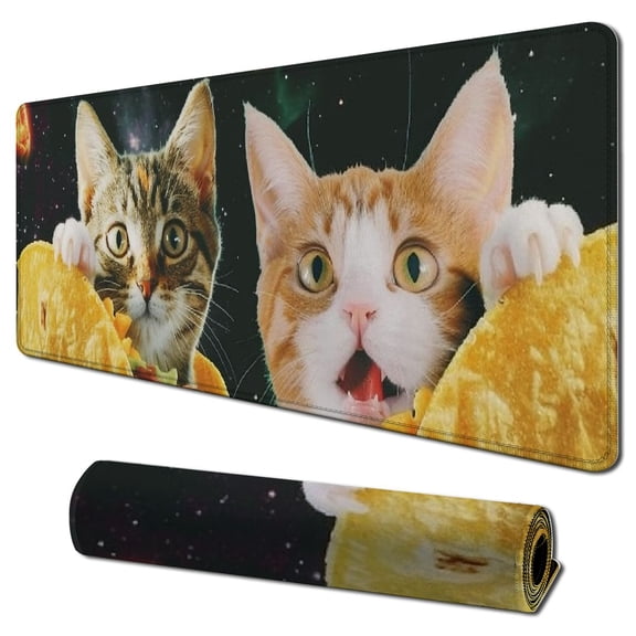 Heduofu Small Mouse Pad for Kids,Funny Mouse Pads, Non-Slip Rubber Base Mousepad with Stitched Edge,Washable Mousepads with Lycra Cloth 31.5x11.8 in