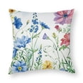 thumbnail image 1 of Heduofu Spring Floral Throw Pillow Covers 18 x 18 Inch Birds Decorative Pillows Soft Velvet Outdoor Cushion Cases for Couch Sofa Bed Home Decor Set of 4 18x18in, 1 of 5