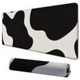 thumbnail image 1 of Heduofu Square Mouse Pad Black Cow Print,Personalized Premium-Textured Custom Mouse Mat Design,Washable Mousepad Lycra Cloth,Non-Slip Rubber Base Computer Mouse Pads for Wireless Mouse 31.5x11.8 in, 1 of 6