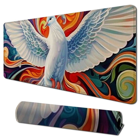 Heduofu Square Mouse Pad, Colorful Iced Drinks Pattern Washable Mouse Mats with Anti-Slip Rubber Base, Computer Mouse Pads for Wireless Mouse, Easy Gliding 31.5x11.8 in