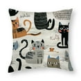 thumbnail image 1 of Heduofu Throw Pillow Cover Funny Cats and Decorative Pillow Cases Home Decor Square Pillowcases 18x18in, 1 of 5