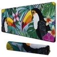 thumbnail image 1 of Heduofu Tropical Parrot Birds Wth Jungle Flowers Desk Mat Full Print Large Mouse Pad Extended Office Desk Pad with Stitched Edges  31.5x11.8 in, 1 of 6