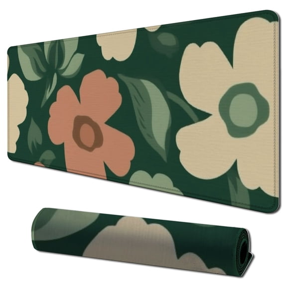 Heduofu Vintage Flowers Square Mouse Pad,Cute Mouse Pads for Wireless Mouse Desk Accssories,Stitched Edge Mousepad Non-Slip Rubber Base Mouse Mat for Computer Laptop Home Office Decor