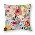 thumbnail image 1 of Heduofu  Watercolor Pink Flowers Throw Pillow Covers Floral Botanical Seamless Pattern Art Painting Square Pillowcases for Home Decor Sofa Car Bedroom Pillow case  18x18in, 1 of 5