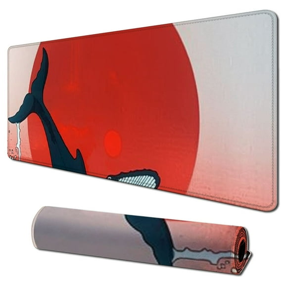 Heduofu XVX PBT and Japanese Sea Wave Large Mouse Pad Combo, Custom Key caps, Extended Mat Desk Pad, Percent Dye Sub and Mice Pad 31.5x11.8 in