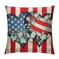 thumbnail image 1 of Heduofu colorlife Stripes Love Hearts Throw Pillow Cover Buffalo Plaid Eucalyptus Leaves Independence Memorial Day Patriotic Decoration for Sofa Couch White, 1 of 5