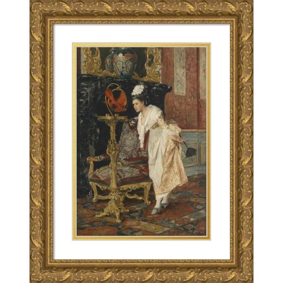 Hedwig Oehring 18x24 Gold Ornate Framed and Double Matted Museum Art Print Titled - The Parrot