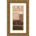 thumbnail image 1 of Hedy 10x18 Gold Ornate Wood Framed with Double Matting Museum Art Print Titled - Circles I, 1 of 4