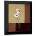 thumbnail image 1 of Hedy 12x14 Black Modern Framed Museum Art Print Titled - Calla lilly on brown, 1 of 5