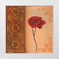 thumbnail image 1 of Hedy 26x26 White Modern Wood Framed Museum Art Print Titled - Flower with border VI, 1 of 4