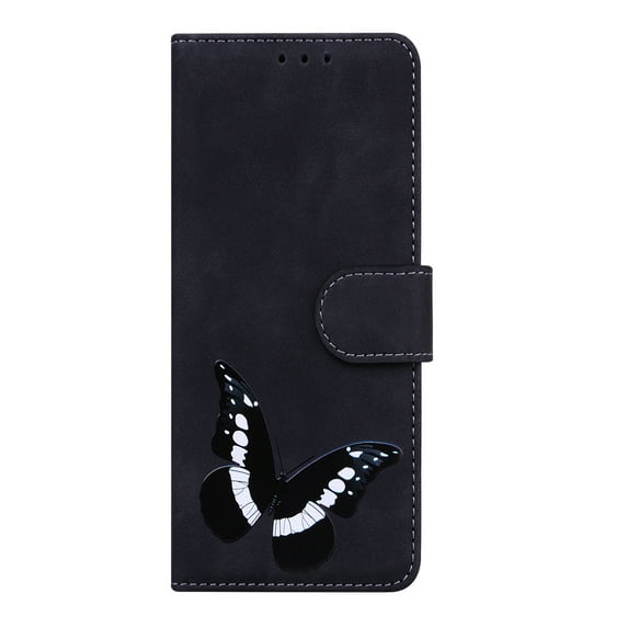 Hee Hee Smile Phone Case for Redmi Note 12 Pro Speed Retro Phone Leather Case Simplicity Phone Case Butterfly Pattern Flip Back Cove